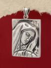 Сребърен медальон малка Богородица