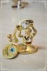 Зодия Водолей-позлатено с 24-каратово злато с  камъни SWAROWSKI