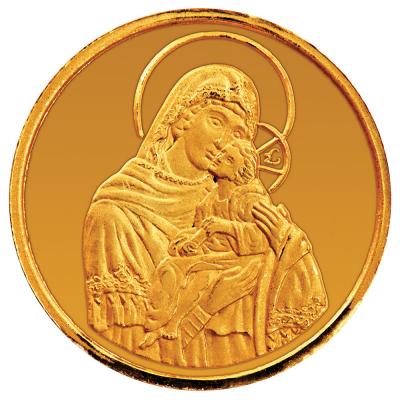 Златна монета "Света Богородица с младенеца"