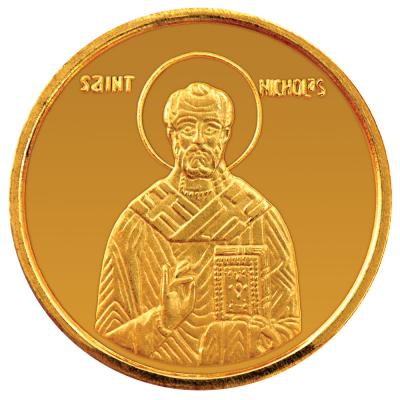 Златна монета "Свети Николай"