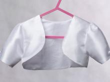 Бялo болеро от сатен