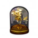 Позлатена българска орхидея под стъклен купол