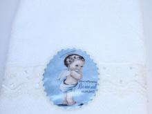 Хавлиена кърпа за подарък Ангел в синьо