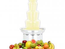 Шоколадов фонтан под наем с бял шоколад