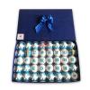 Кутия луксозни бонбони за Кръщене в бяло и синьо