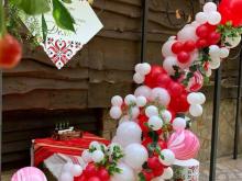 Украса за свето кръщене Етно с бългаска шевица