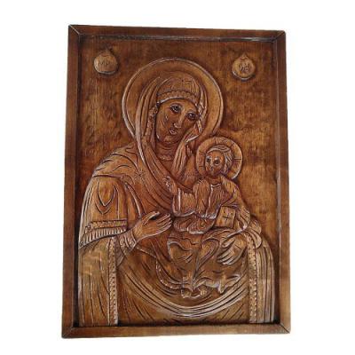 Икона с дърворезба Света Богородица