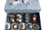 Кутия декорирани бонбони в синьо и бяло Симеон
